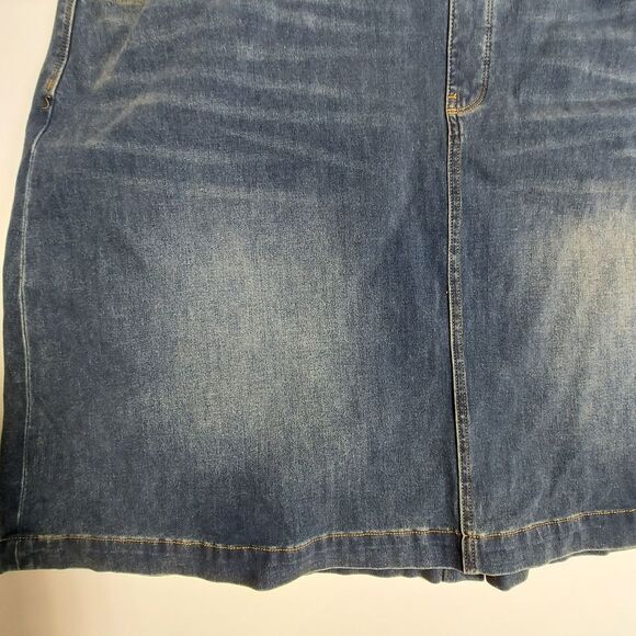 Soft Surrounding Blue Denim Pencil Jean Skirt Size 3X - Picture 4 of 11